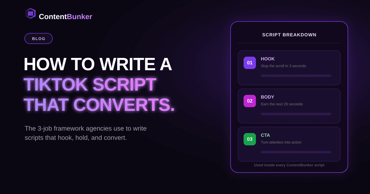 How to Write a TikTok Script That Converts